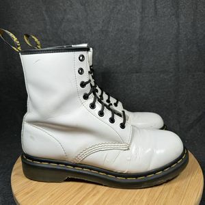 Dr. Martens Doc’s 1460W‎ White Patent Leather AirWair Bouncing Soles Womens US 9